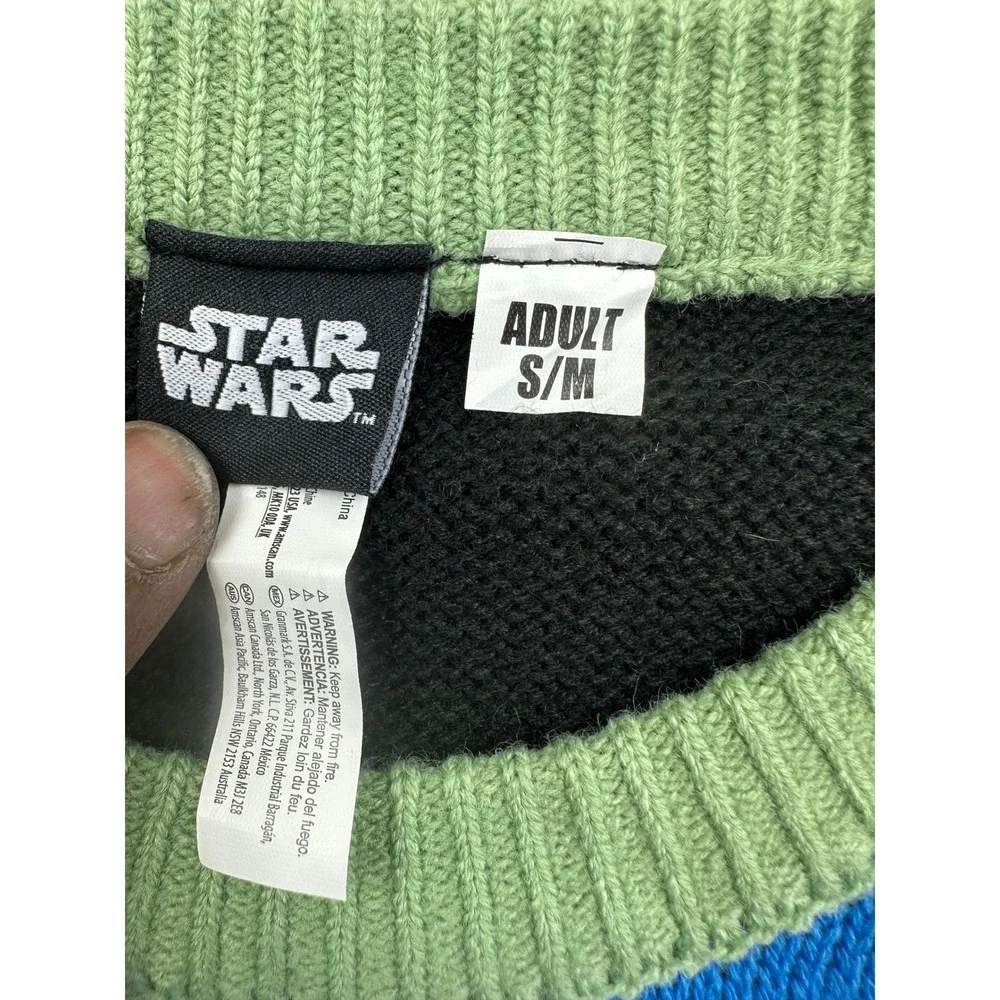 Star Wars Grogu Baby Yoda Ugly Christmas Sweater Merry Is The Way Adult S/M